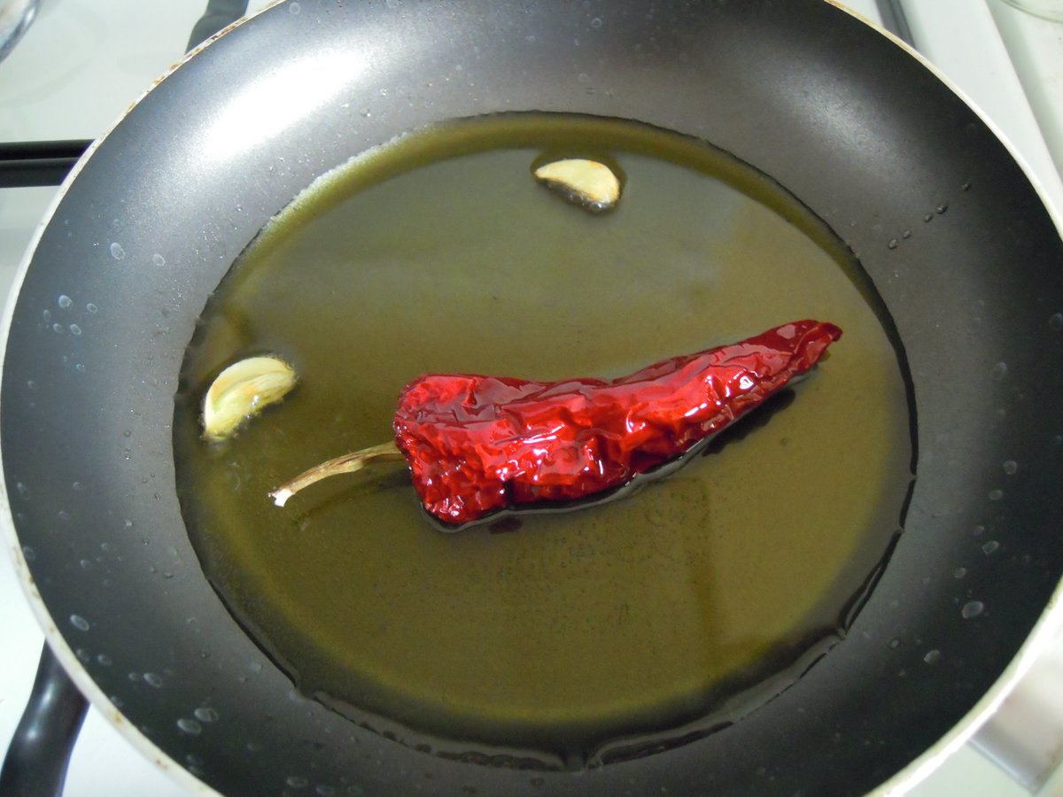aglio e peperone crusco fritto