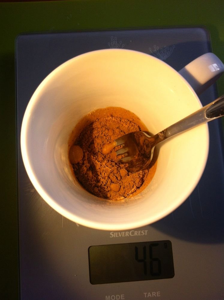Preparato per cioccolata calda in tazza veloce con doping - passo 3