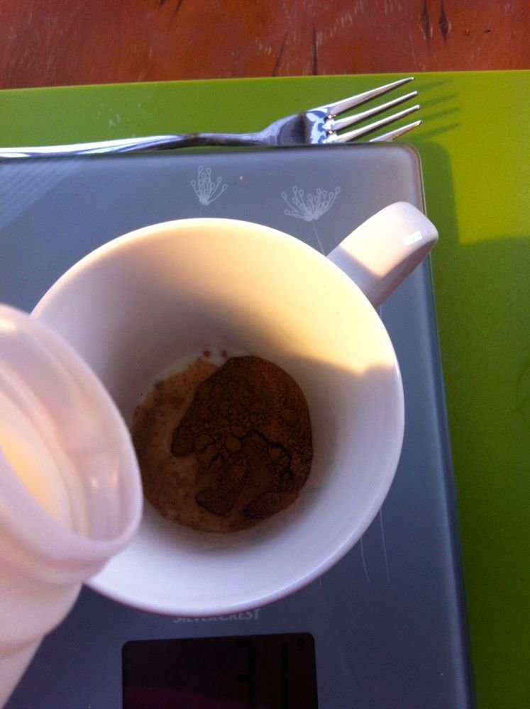 Preparato per cioccolata calda in tazza veloce con doping - passo 3