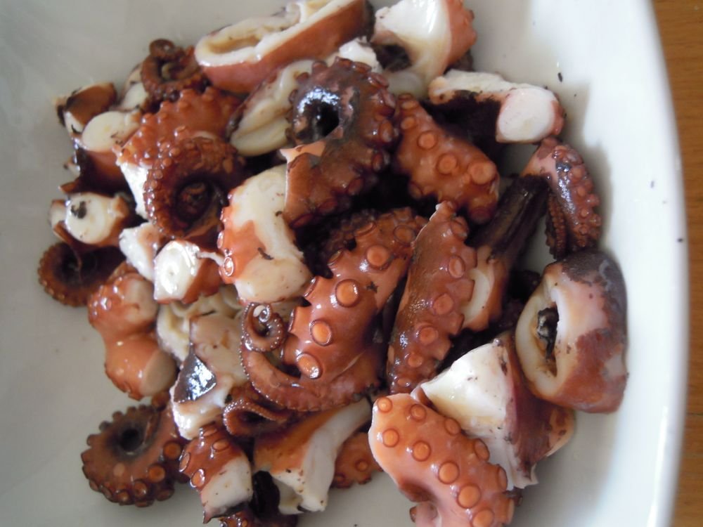 Insalata tiepida di pesce e verdure, ovvero una versione di "Cappon magro" lucana - passo 2
