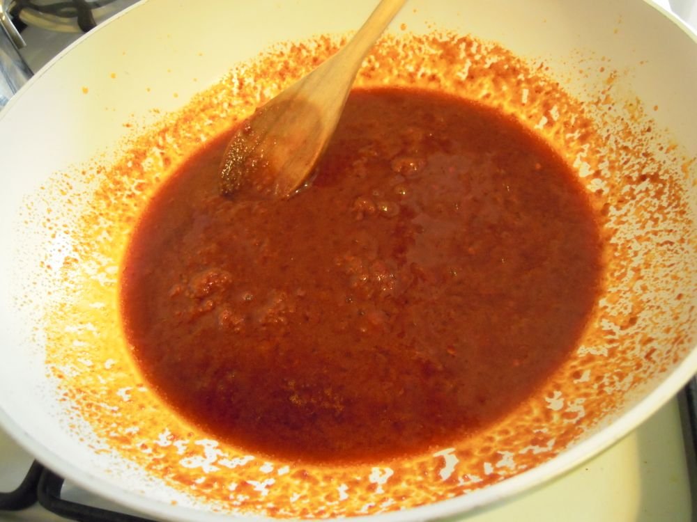 Spaghetti, 'nduja e rucola - passo 7